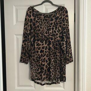 Soft leopard swing top
